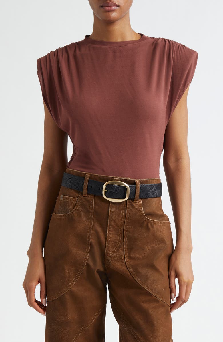 Isabel Marant Étoile Devani Extended Shoulder Knit Top, Main, color, 