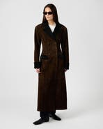 WeWoreWhat Premium Double Breasted Suede Coat