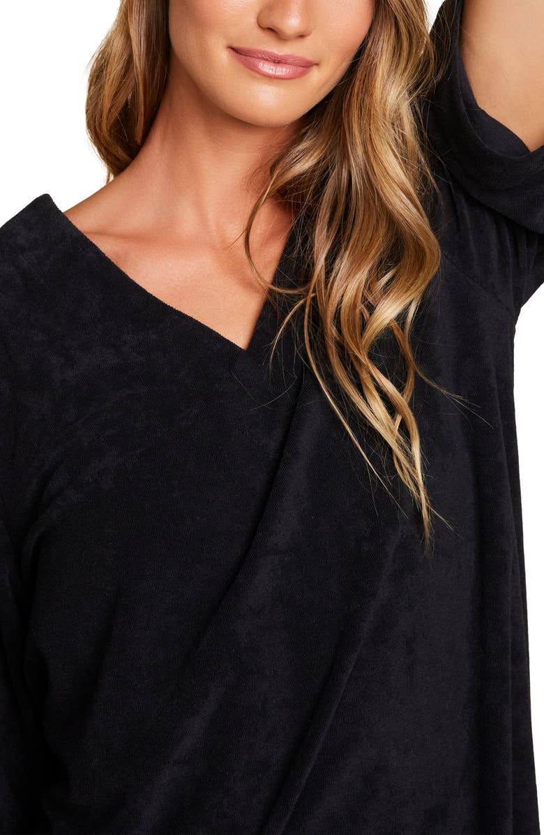 Barefoot Dreams<sup>®</sup> Cozy Terry<sup>®</sup> Double V Caftan Nightgown, Alternate, color,