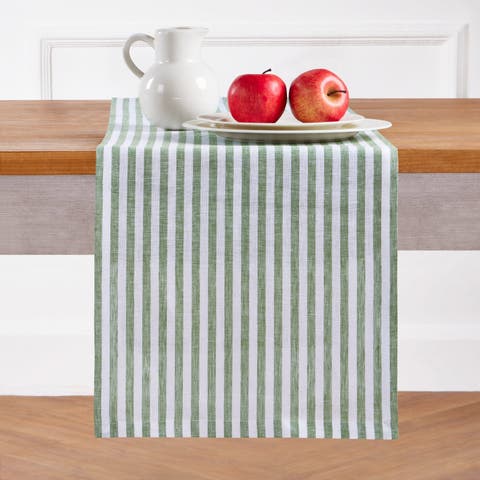Linen Table Runner for Dining Table, Holiday and Everyday Table Decor - Amalfi Stripe