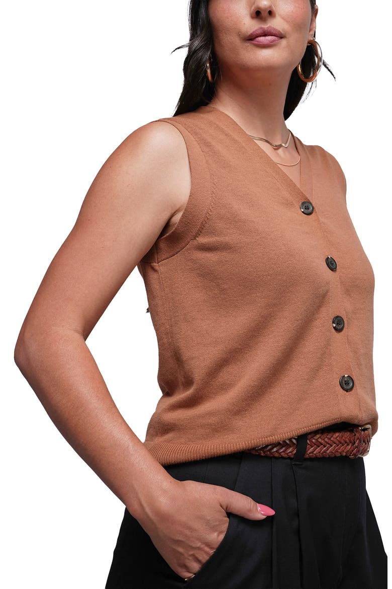 The Everyday Sweater Vest, Alternate, color, WALNUT
