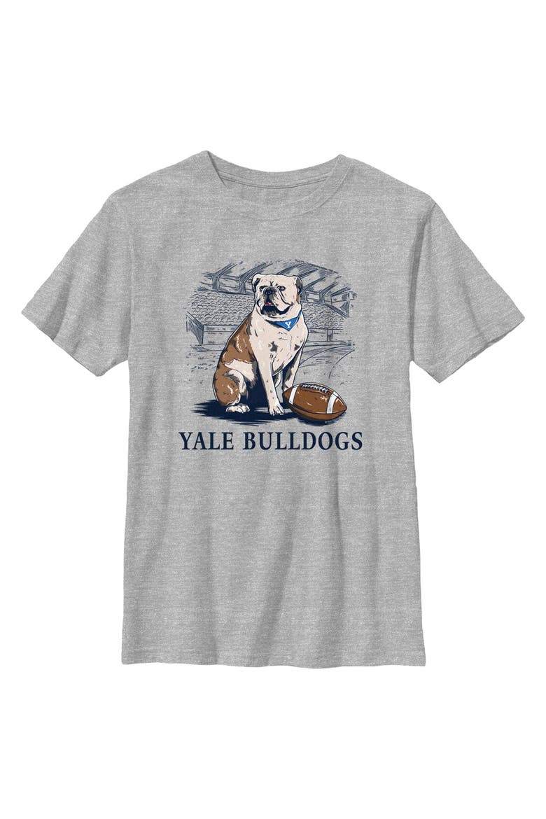 Boy's Yale University Handsome Dan Football  Graphic T-Shirt, Main, color, Sport Grey