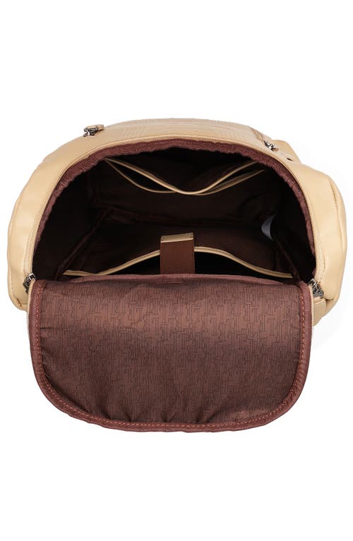 Elle Roamer 22l Vegan Leather Backpack In Brown