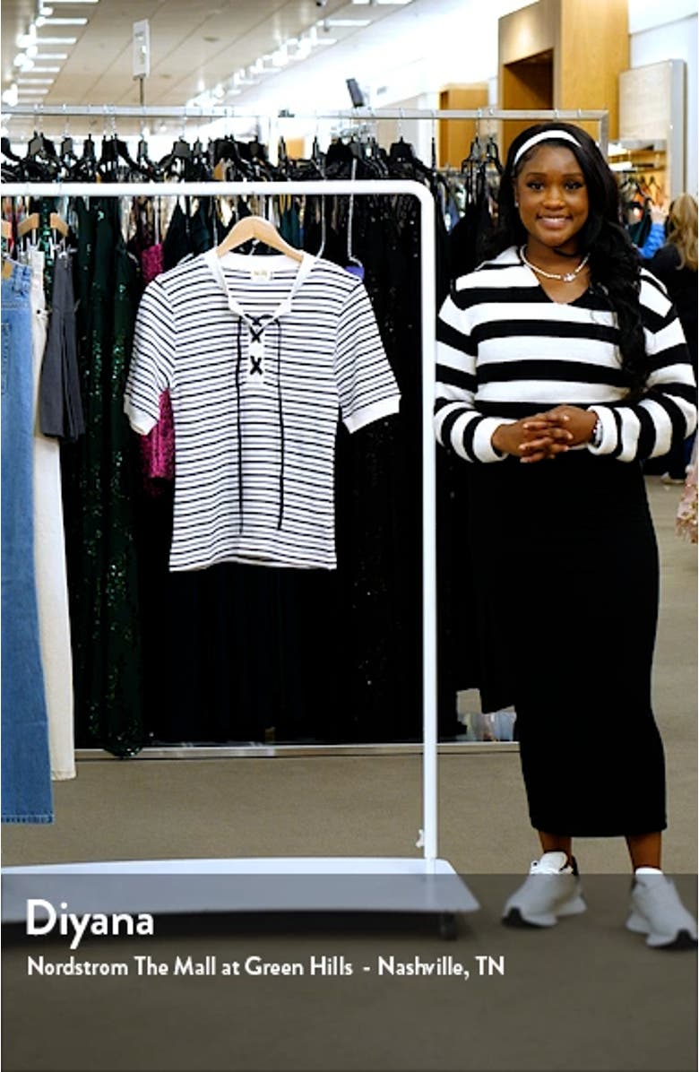 Reeve Lace Up Cotton Knit Top, sales video thumbnail