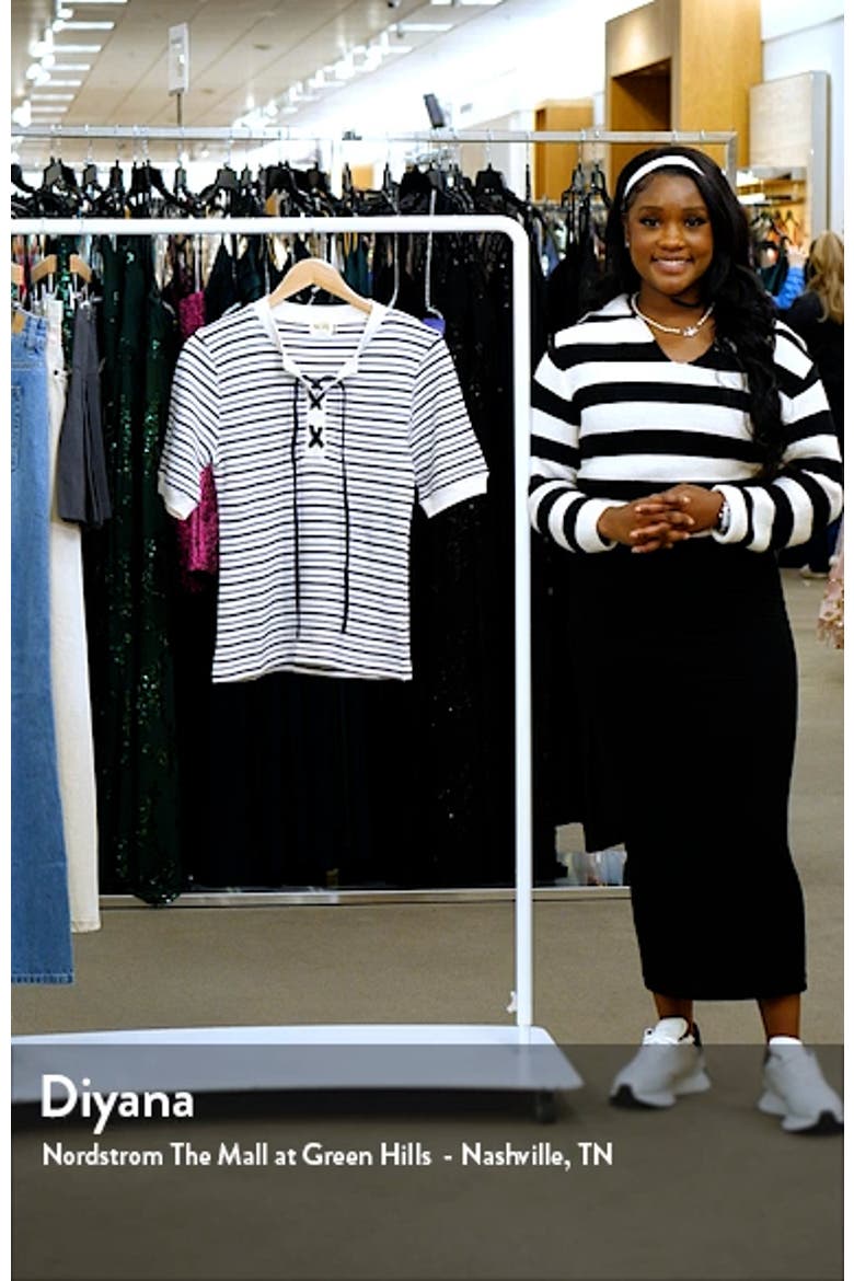 Reeve Lace Up Cotton Knit Top video