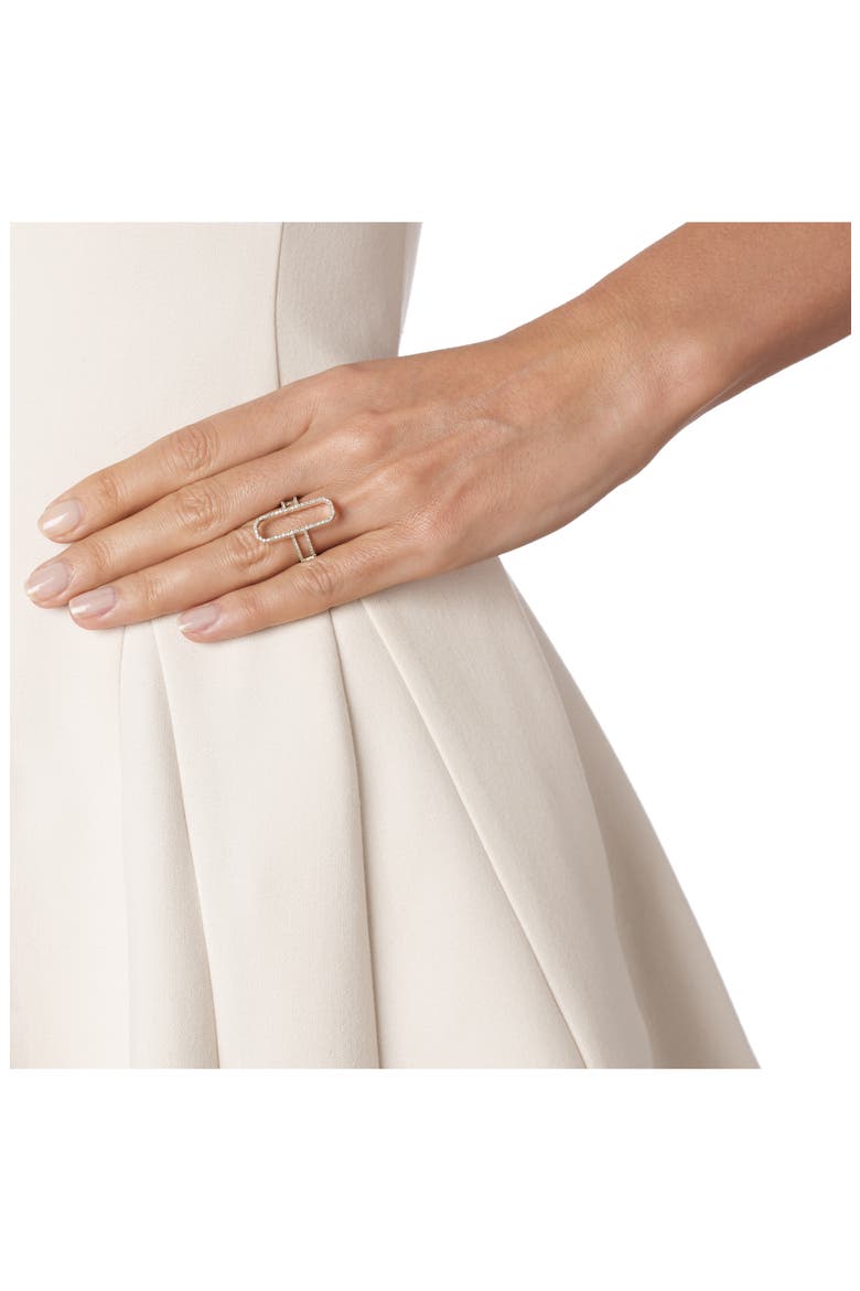 Naida Pavé Diamond Cocktail Ring, Alternate, color, STERLING SILVER