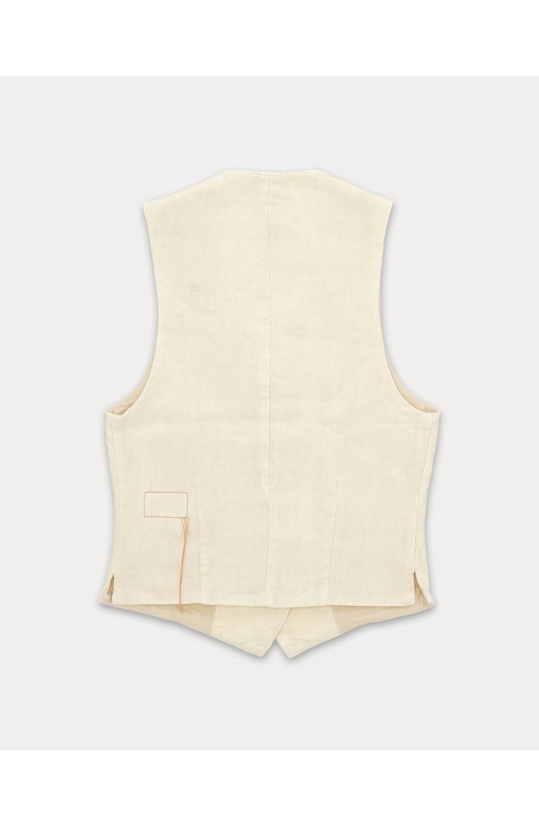 Fortela Demi-Linen Tailored Vest, Alternate, color, White