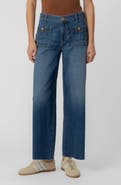 KUT from the Kloth Meg Raw Hem High Waist Ankle Wide Leg Jeans