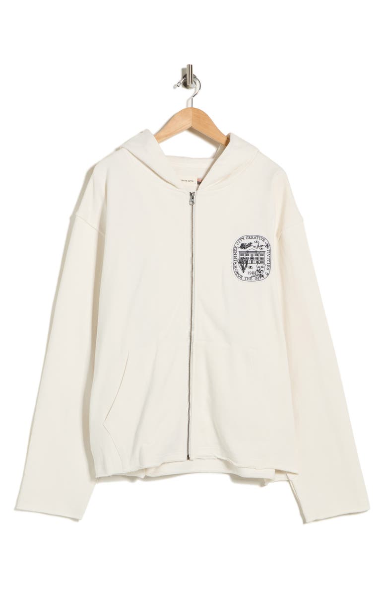 HONOR THE GIFT Art Institute Patch Zip Hoodie, Alternate, color, Bone