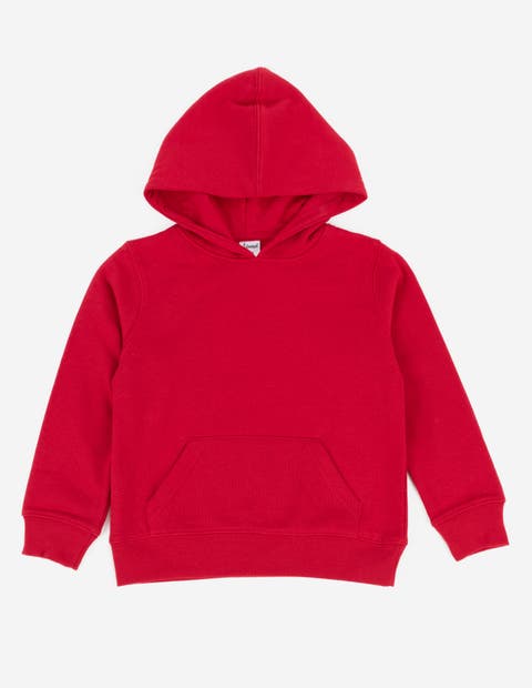 Kids Pullover Hoodie, Cotton Blend, Kangaroo Pocket, Solid Colors