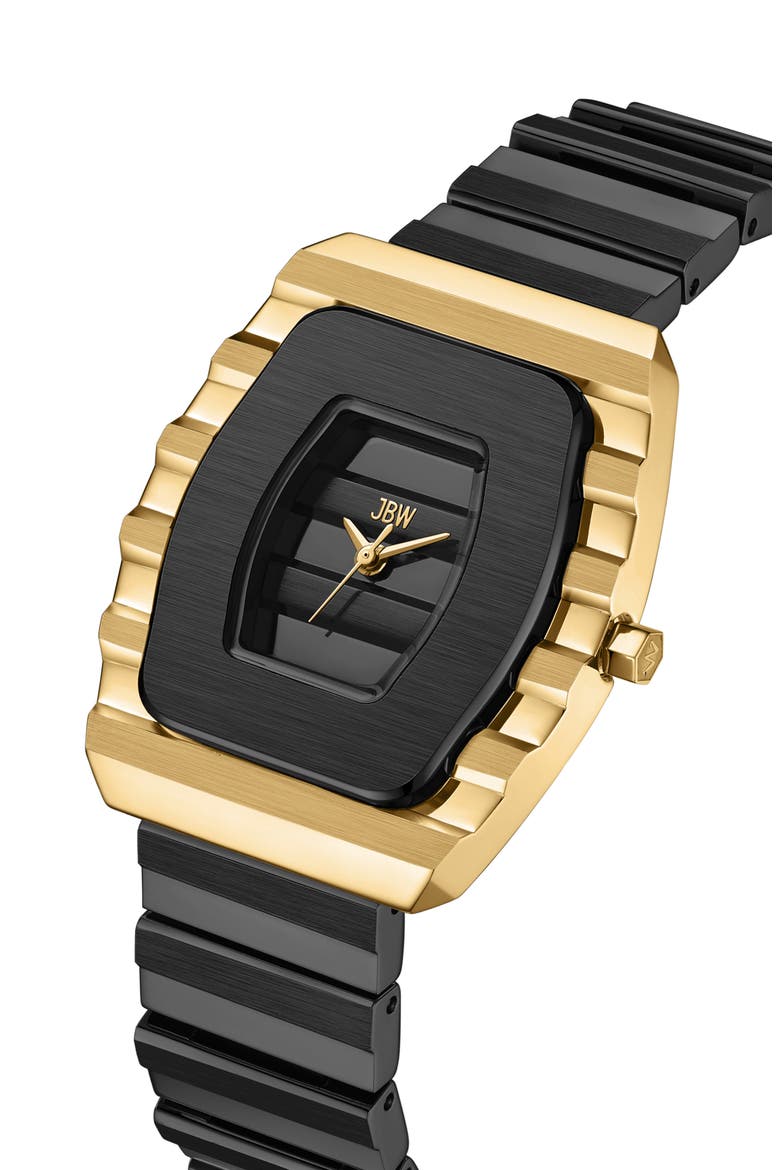Atlas Bracelet Watch, 34mm, Alternate, color, IP BLACK