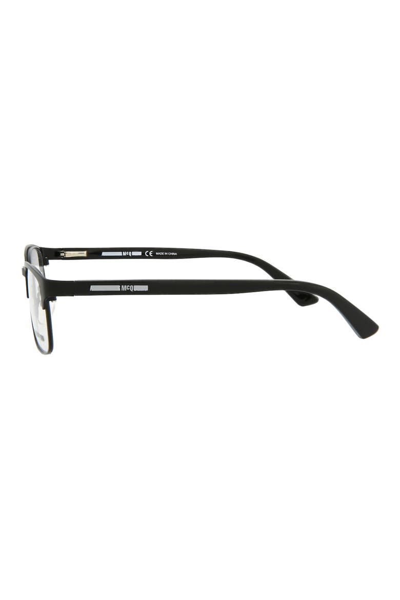 49mm Core Rectangle Optical Glasses, Alternate, color, BLACK BLACK TRANSPARENT