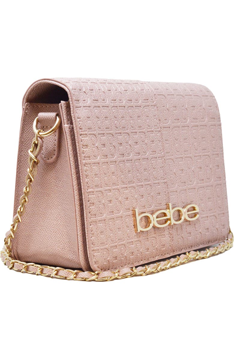 bebe Ailey Embossed Large Crossbody Bag, Alternate, color, Solid Dark Blush