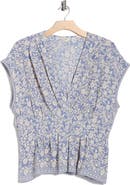 MAX STUDIO Short Sleeve Peplum Top
