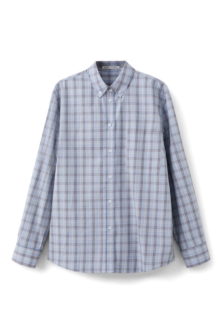 Camisa Plaid Shirt, Main, color, BLUE