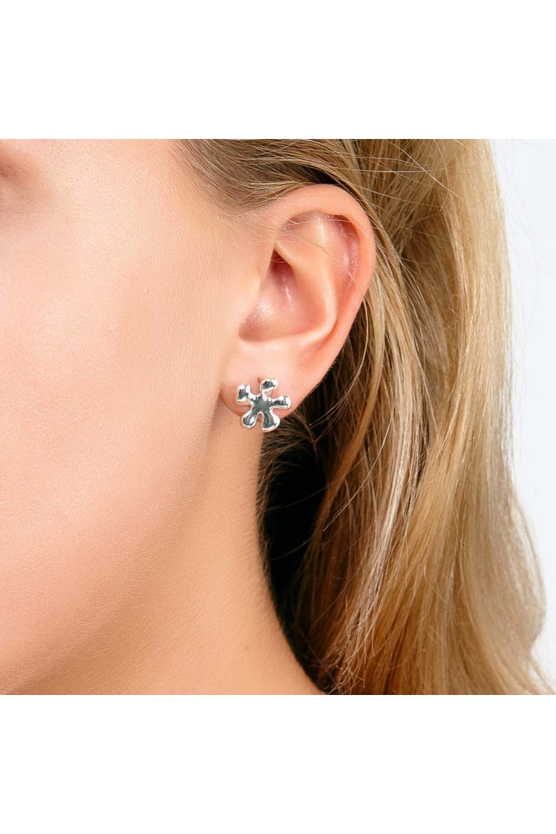 Large Splash Studs, Alternate, color, Sterling Silver