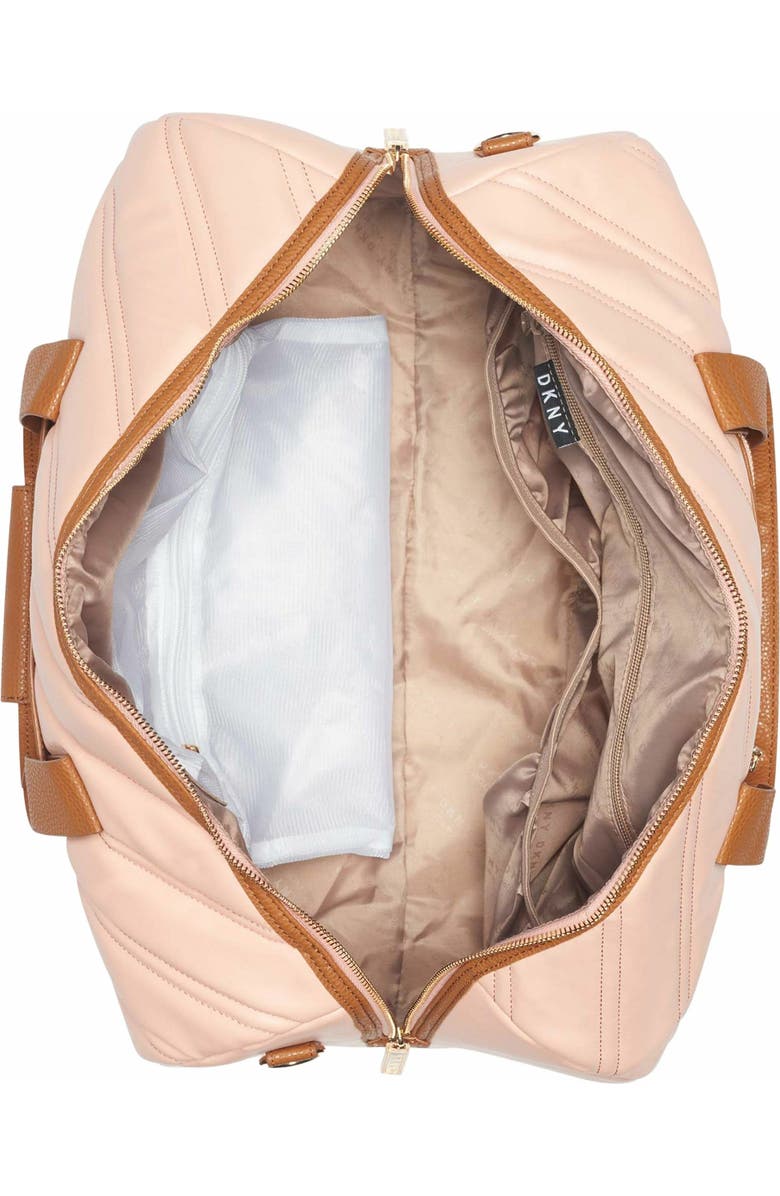 DKNY Bias Duffel Bag, Alternate, color, Peach Bloom