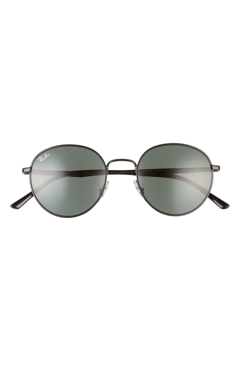 Ray-Ban Phantos 50mm Gradient Round Sunglasses, Main, color, Black/ Dark Green
