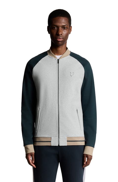 Interlock Contrast Raglan Bomber Jacket