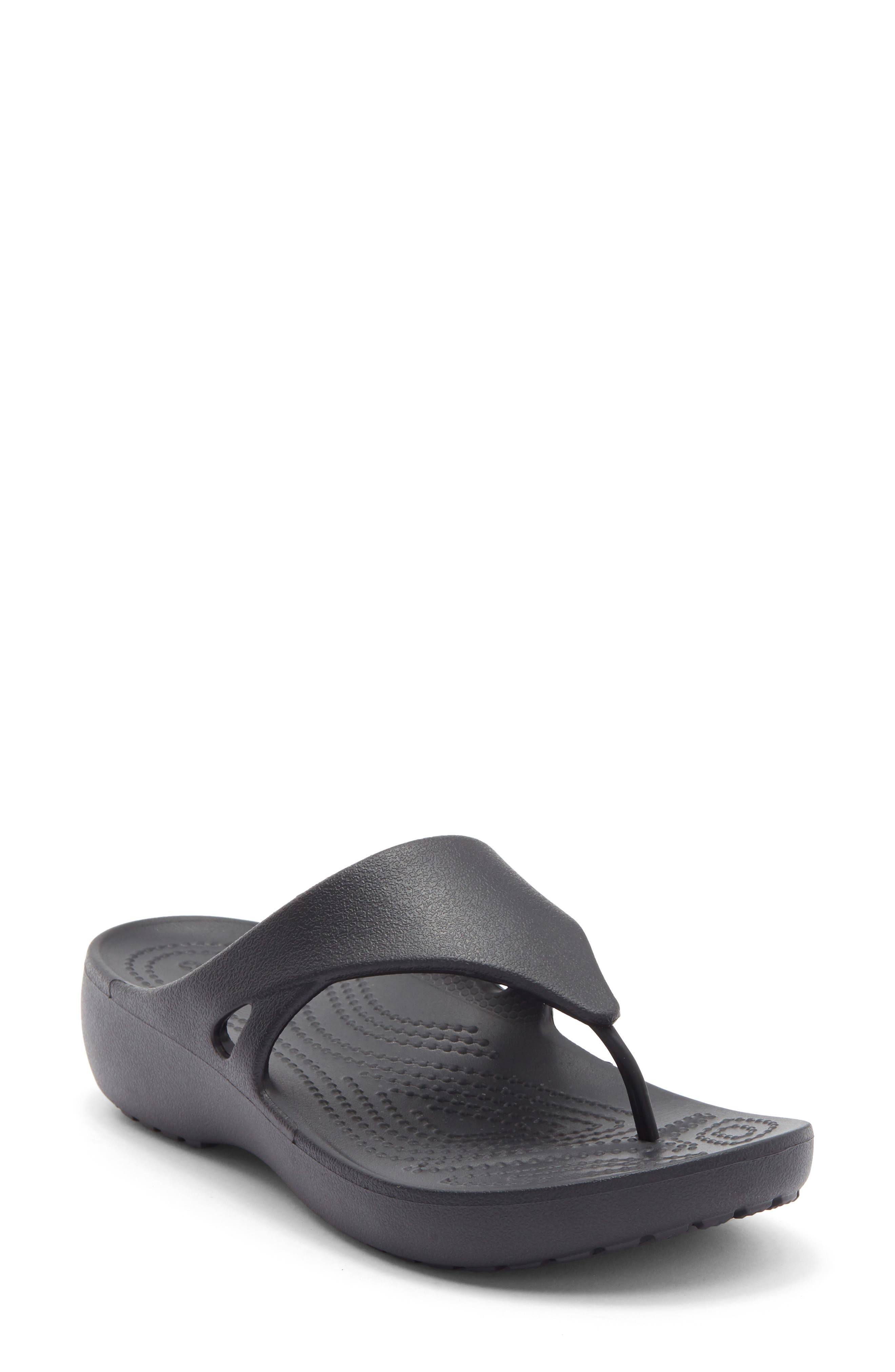 CROCS Kadee Wedge Flip Flop, Main, color, Black