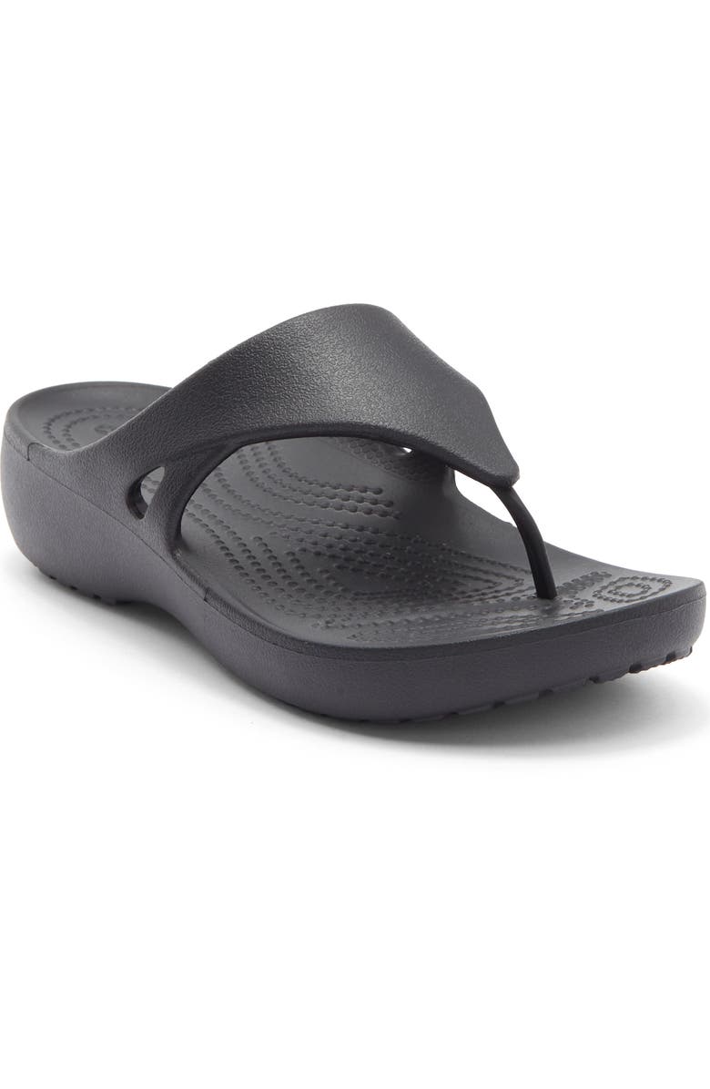 CROCS Kadee Wedge Flip Flop, Main, color, Black