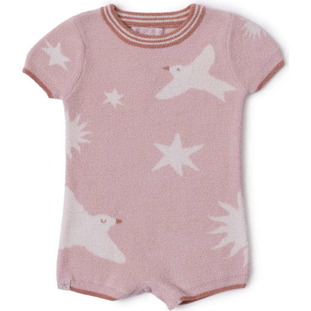Barefoot Dreams Cozychic™ Ultra Lite® Fair Isle Hooded Romper In Pink