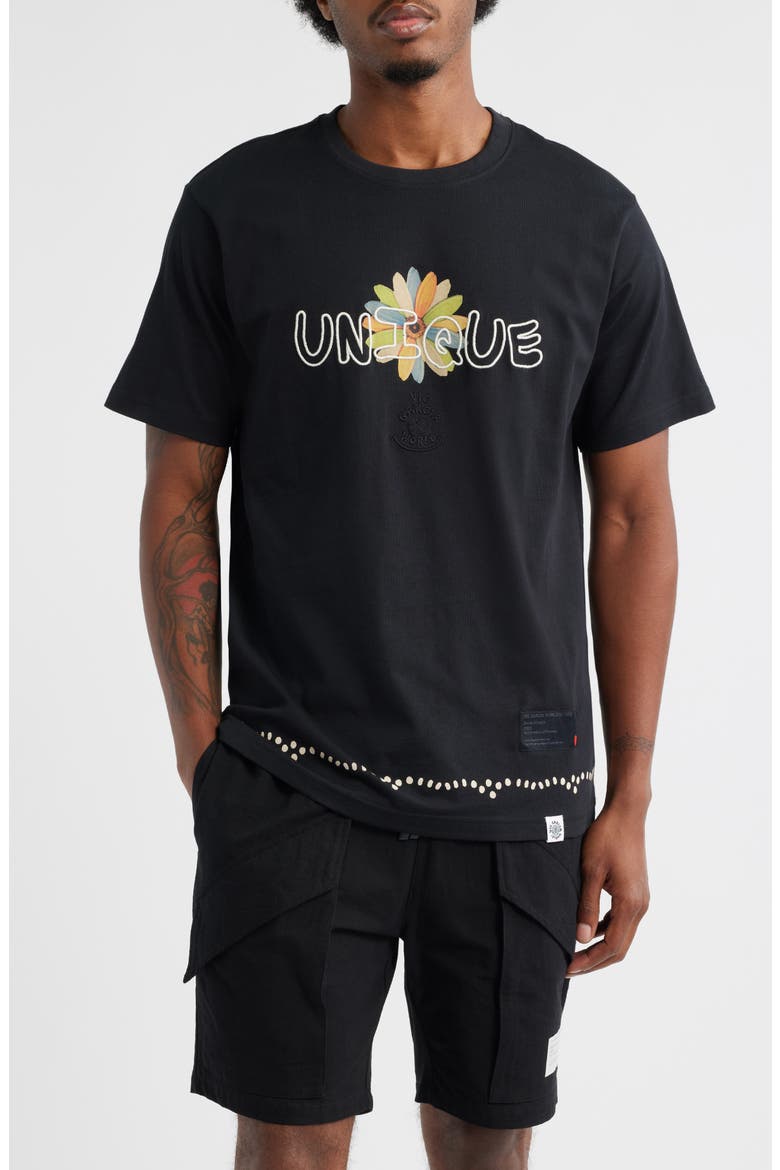 Unique Graphic T-Shirt, Main, color, BLACK