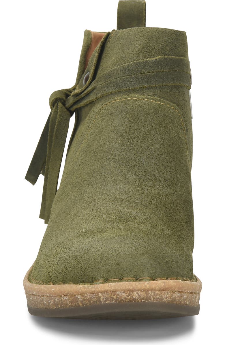 Børn Vaughn Distressed Suede Bootie, Alternate, color, Green Distressed Leather