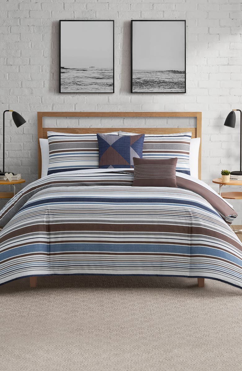 Lucky Brand Monterey Stripe 3-Piece Comforter Set, Alternate, color, Monterey Comforter Set