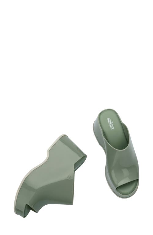 Melissa Patty Platform Slide Sandal In Green