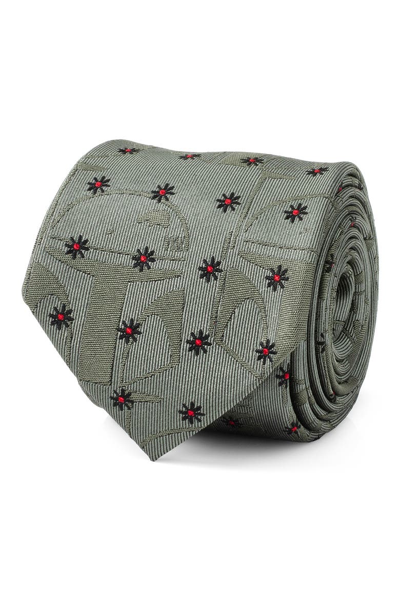 Star Wars Boba Fett Silk Tie, Alternate, color, GREEN