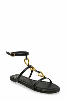 CHASE AND CHLOE Ankle Strap Flat Sandal