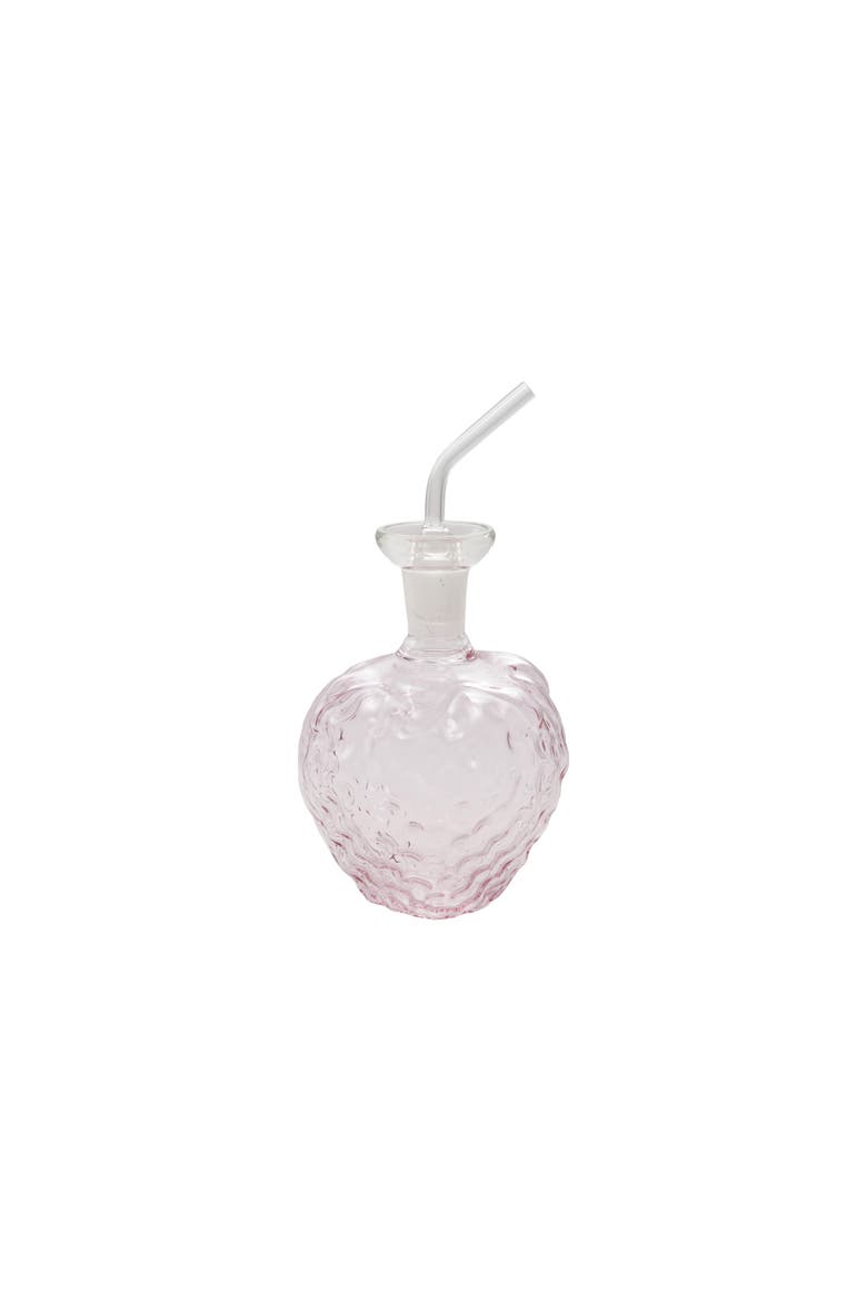 Glass Strawberry Shaped Oil Cruet with Stopper, Main, color, Pink