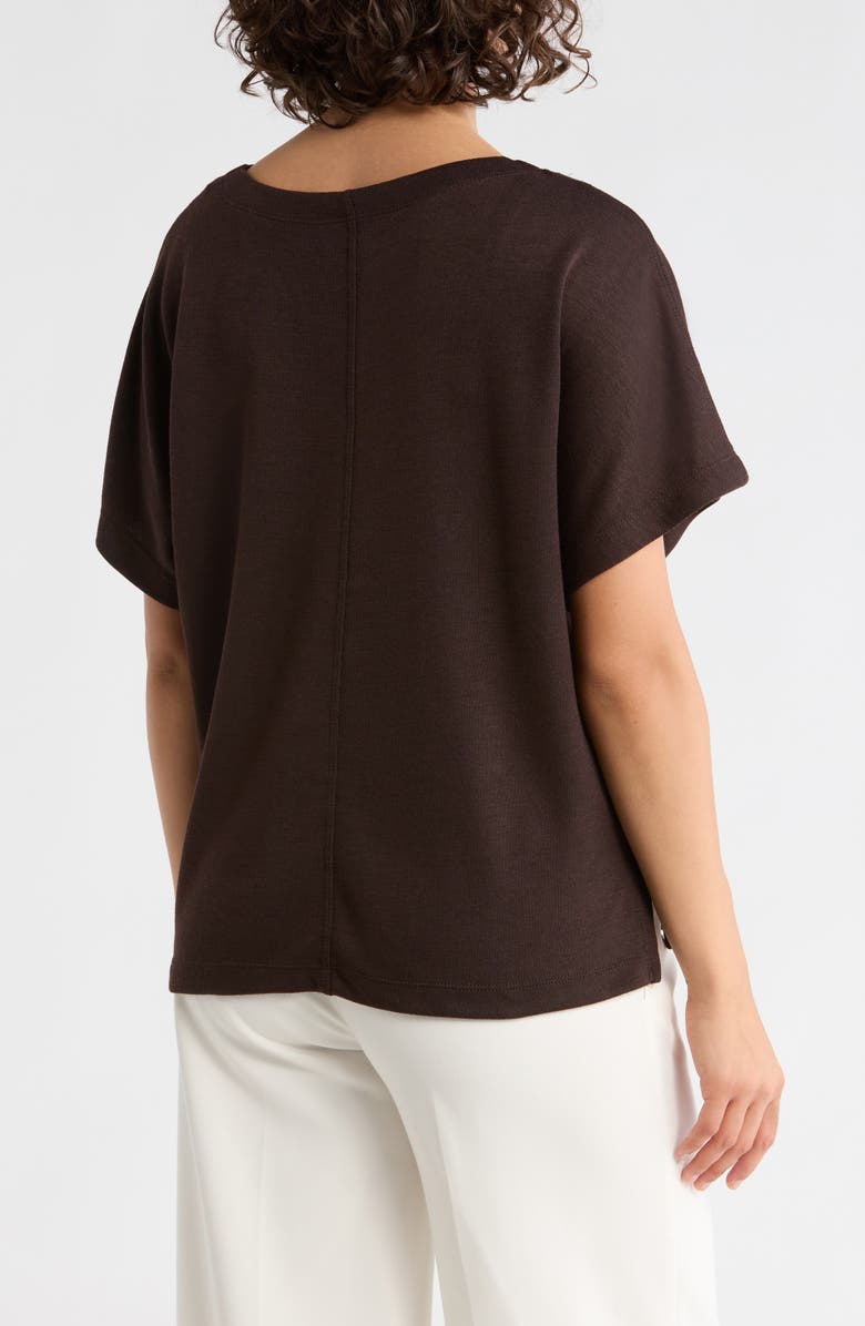 MAX STUDIO Short Sleeve Knit T-Shirt, Alternate, color, Chocolate