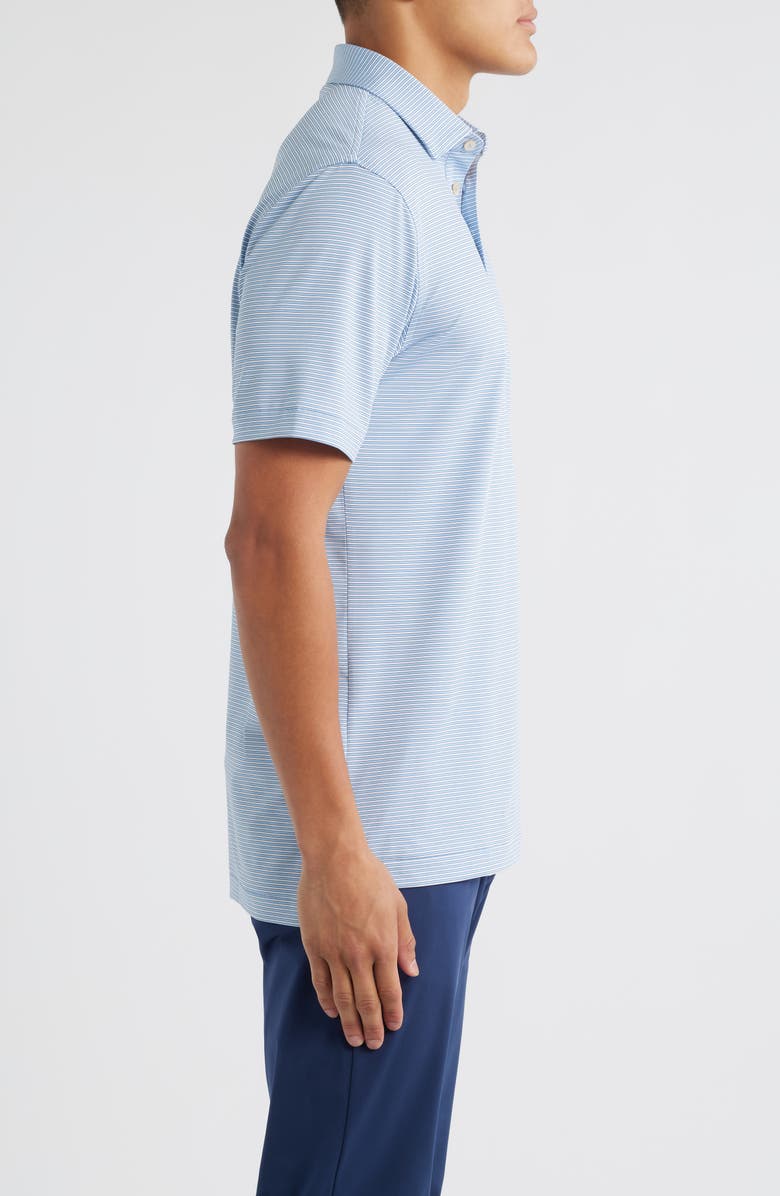 Peter Millar Lawson Stripe Performance Jersey Polo, Alternate, color, Cottage Blue