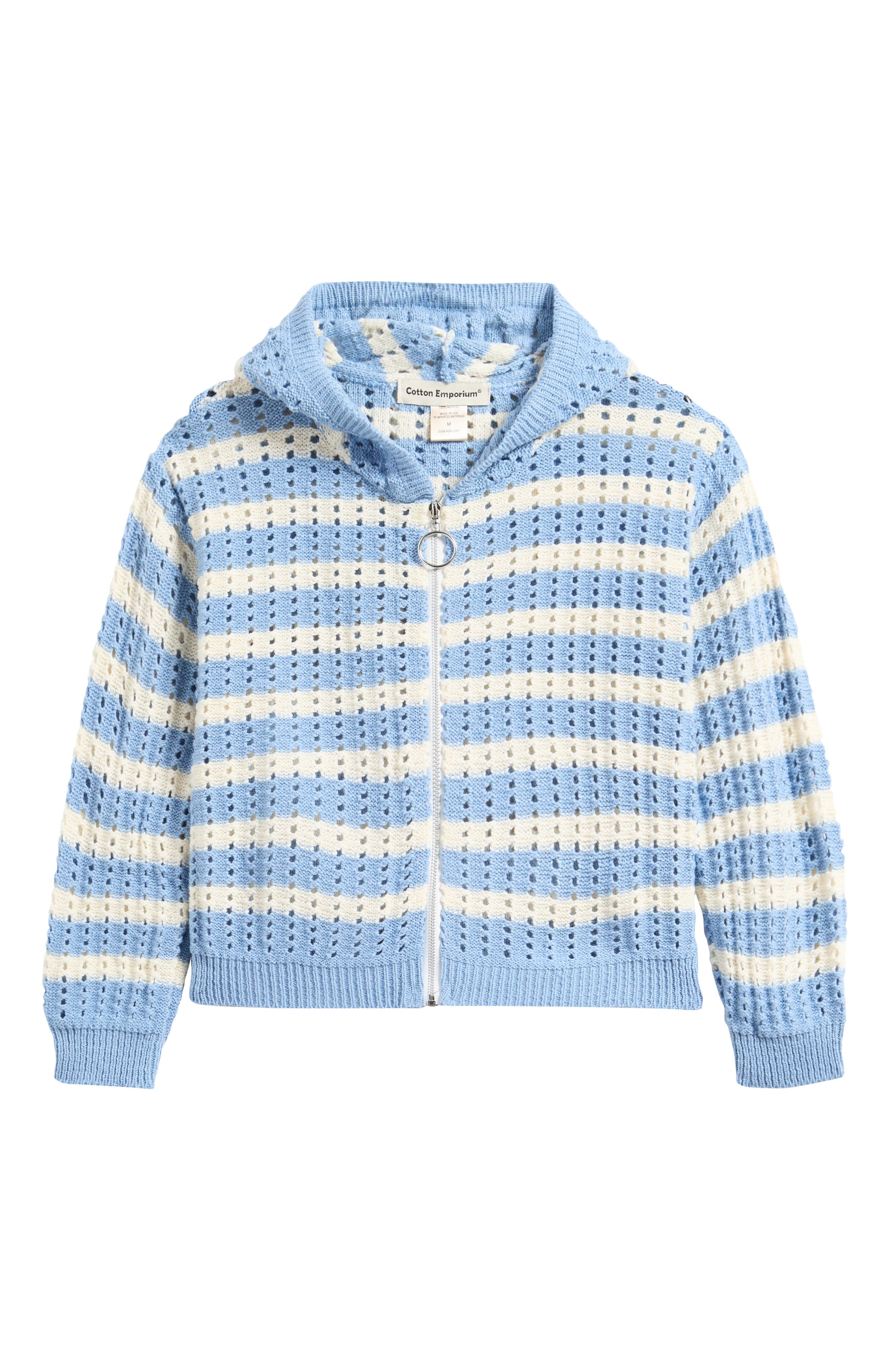 Cotton Emporium Kids' Hooded Stripe Cardigan