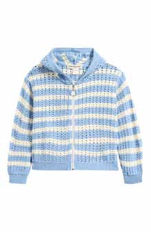 Cotton Emporium Kids' Hooded Stripe Cardigan