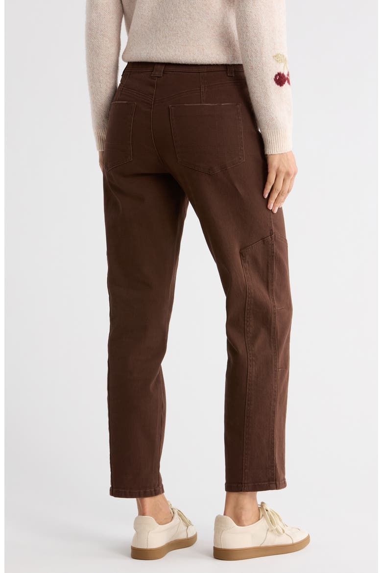 Tapered Side Panel Straight Leg Jeans, Alternate, color, COLD BREW