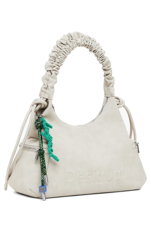 Desigual Faux Leather Shoulder Bag In Gray