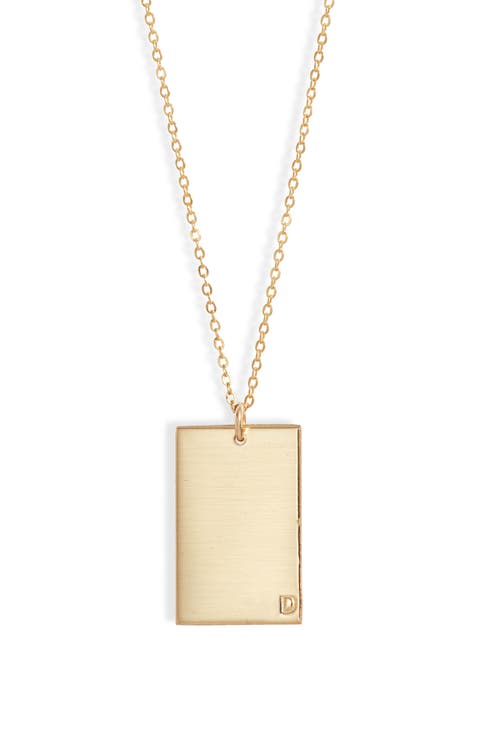 Goldie Initial Tag Pendant Necklace