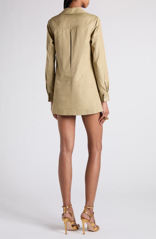 Tom Ford Cotton And Silk Twill Safari Tunic In Green