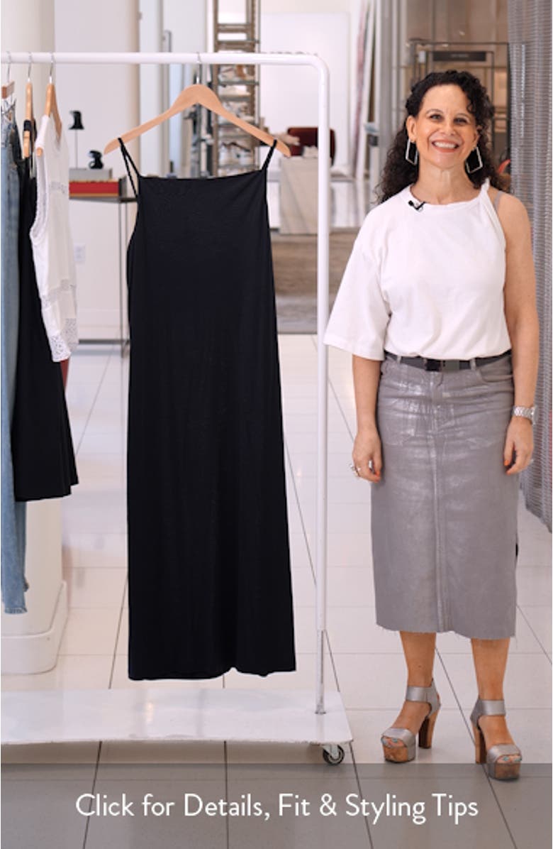 Strappy Cotton Jersey Midi Dress, sales video thumbnail