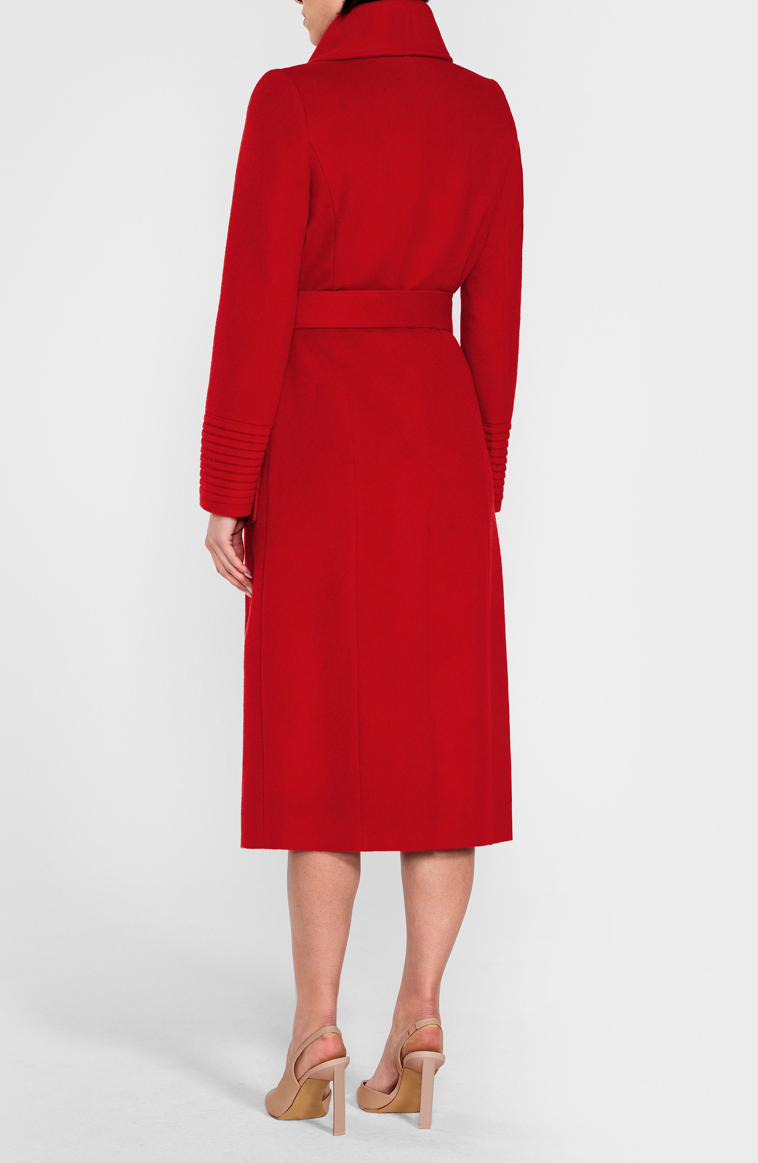 Wide Collar Alpaca & Wool Wrap Coat - image 2