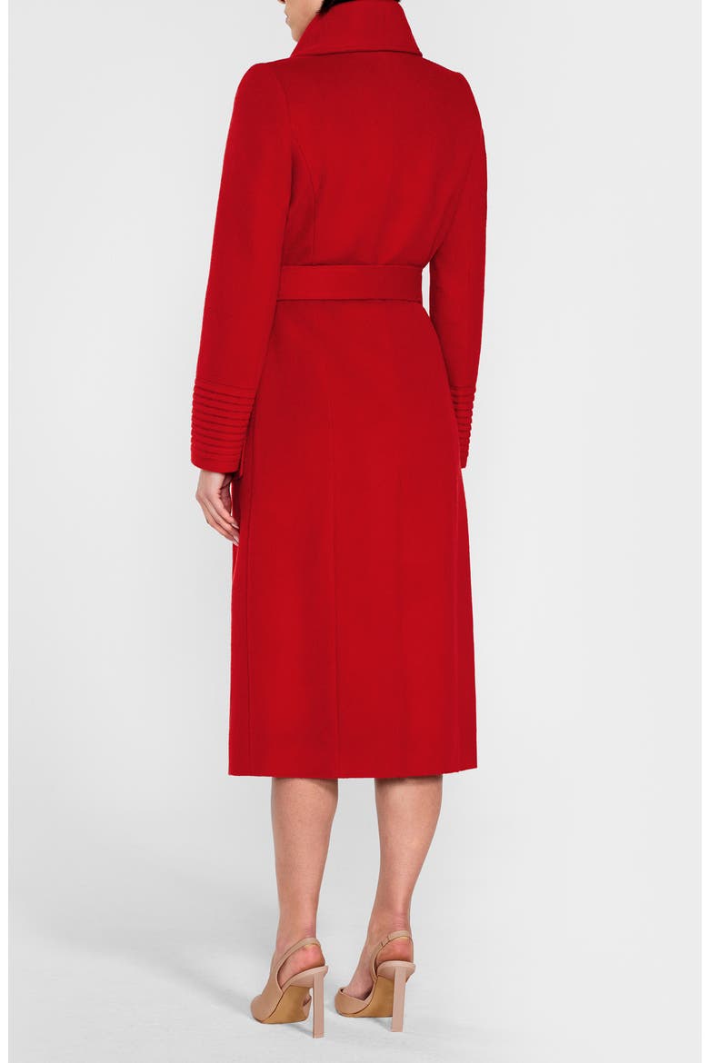 Wide Collar Alpaca & Wool Wrap Coat, Alternate, color, SCARLET RED