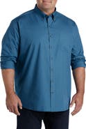 Harbor Bay by DXL Big & Tall Easy-Care Solid Sport Shirt