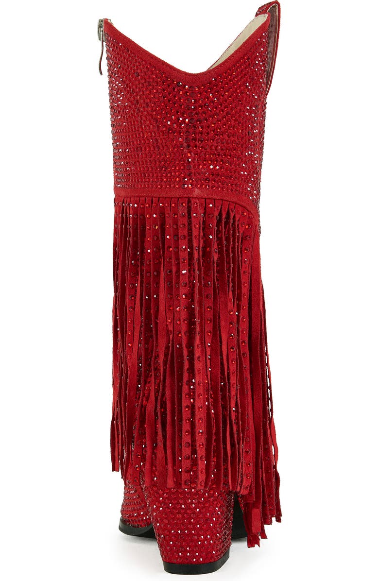 AZALEA WANG Greia Pointed Toe Western Boot, Alternate, color, Red