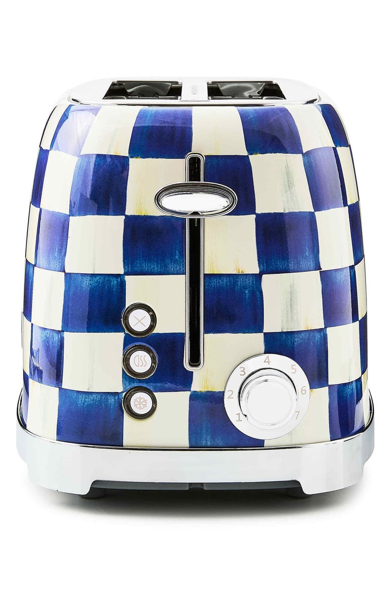 MACKENZIE CHILDS Royal Check 2-Slice Toaster, Alternate, color, Royal