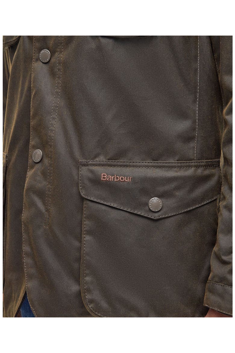 Ogston Water Resistant Waxed Cotton Jacket with Removable Quilted Bib, Alternate, color, OLIVE I