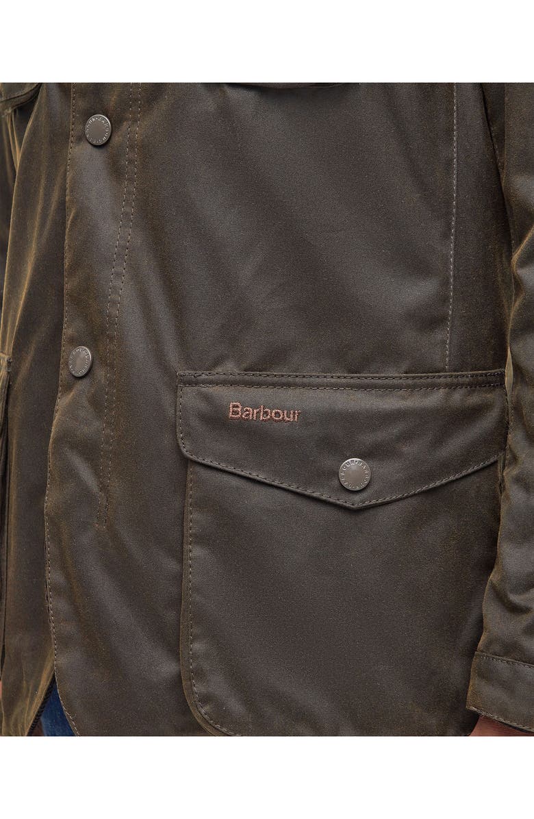 Barbour Ogston Water Resistant Waxed Cotton Jacket with Removable Quilted Bib, Alternate, color, 