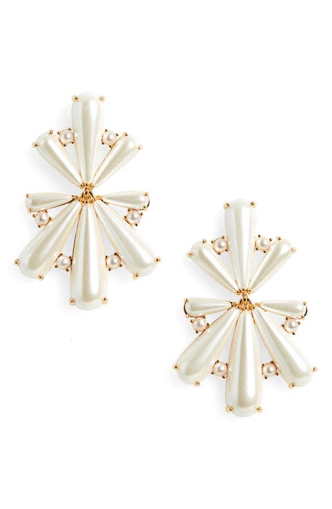 Imitation Pearl Drop Earrings